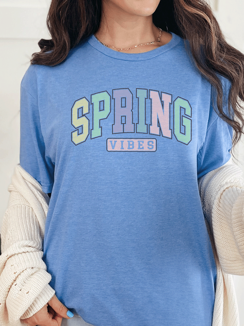 T-Shirt Heather Royal / S Spring Vibes Tee