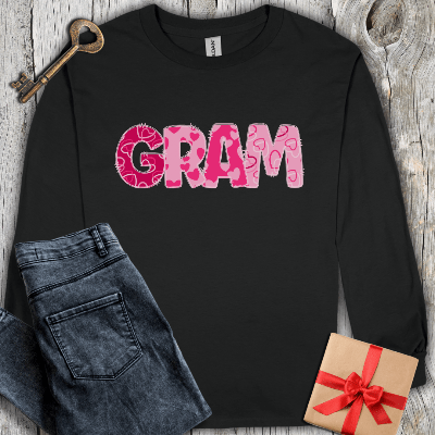 Long-sleeve Black / S Gram Hearts Long Sleeve Tee