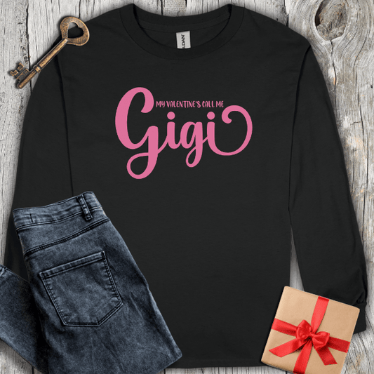 Long-sleeve Black / S My Valentines Call Me Gigi Long Sleeve Tee