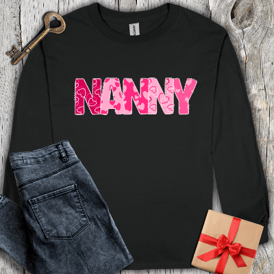 Long-sleeve Black / S Nanny Hearts Long Sleeve Tee