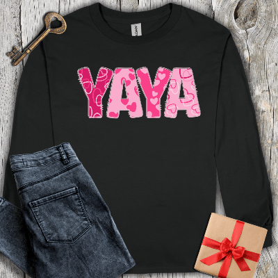 Long-sleeve Black / S Yaya Hearts Long Sleeve Tee