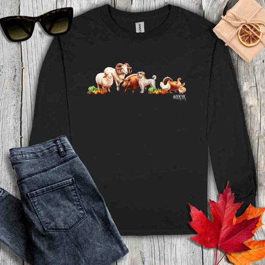Long-sleeve S / Black Beans, Greens Long Sleeve Tee V1