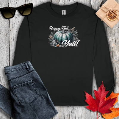 Long-sleeve S / Black Happy Fall Yall Long Sleeve Tee