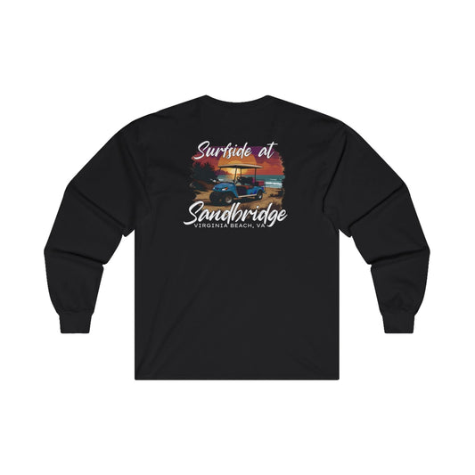 Long-sleeve S / Black Surfside at Sandbridge Virginia Golf Cart Long Sleeve Tee