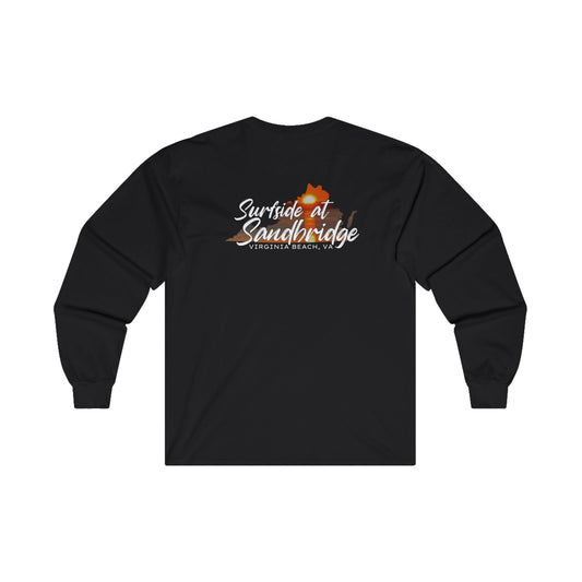 Long-sleeve S / Black Surfside at Sandbridge Virginia Outline Long Sleeve Tee