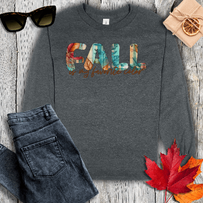 Long-sleeve S / Dark Heather Fall Is My Favorite Color Long Sleeve Tee