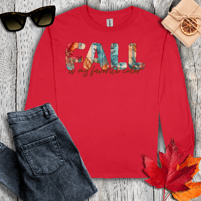 Long-sleeve S / Red Fall Is My Favorite Color Long Sleeve Tee