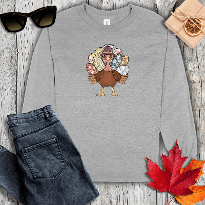 Long-sleeve S / Sport Grey Turkey with Pastel Long Sleeve Tee
