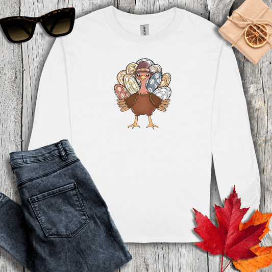 Long-sleeve S / White Turkey with Pastel Long Sleeve Tee