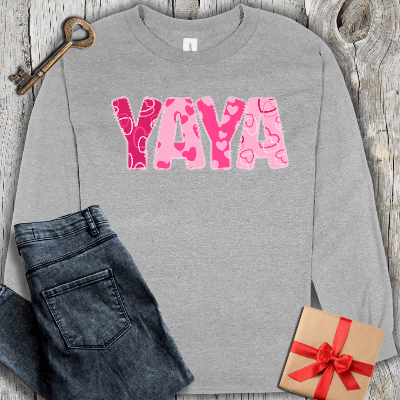 Long-sleeve Sport Grey / S Yaya Hearts Long Sleeve Tee