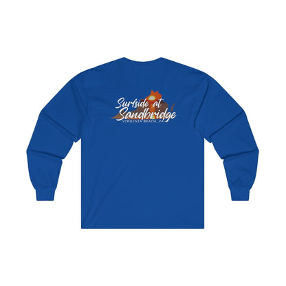 Long-sleeve Surfside at Sandbridge Virginia Outline Long Sleeve Tee