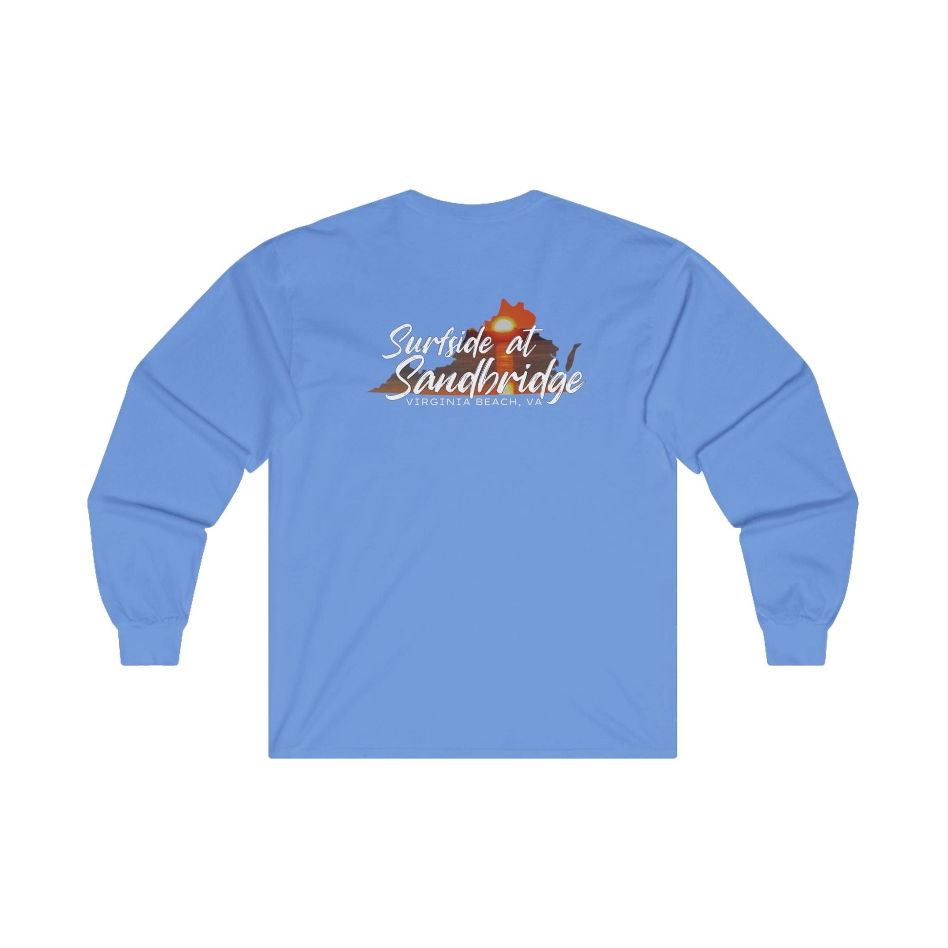 Long-sleeve Surfside at Sandbridge Virginia Outline Long Sleeve Tee