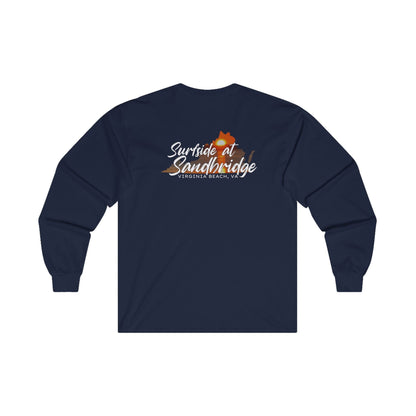 Long-sleeve Surfside at Sandbridge Virginia Outline Long Sleeve Tee