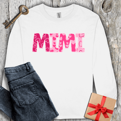 Long-sleeve White / S Mimi Hearts Long Sleeve Tee