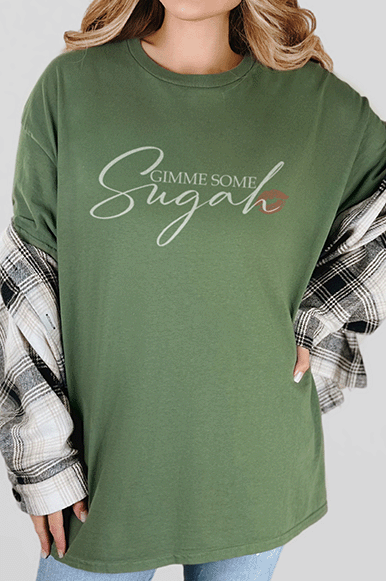 T-Shirt Military Green / S Gimme Some Sugah Tee