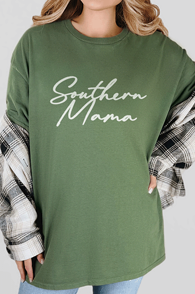 T-Shirt Military Green / S Southern Mama 2 Tee