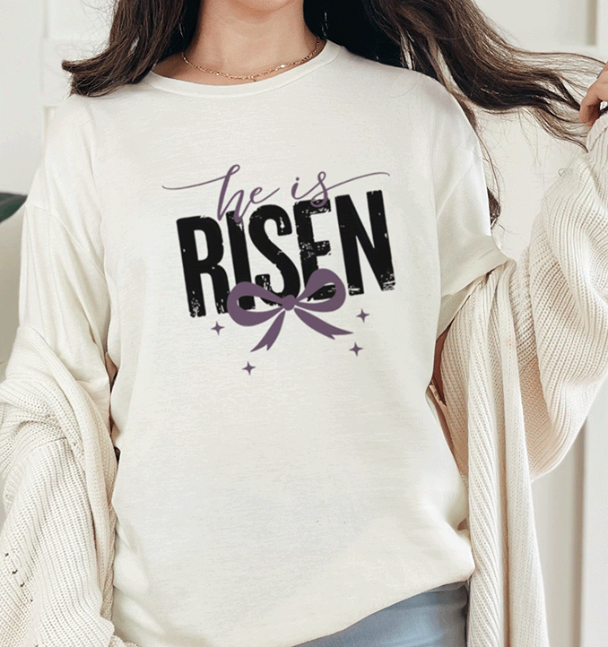 T-Shirt Natural / S He is Risen Coquette Tee