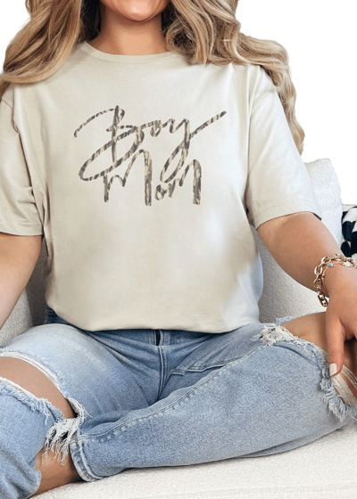T-Shirt Sand / S Camo Boy Mom 2 Tee