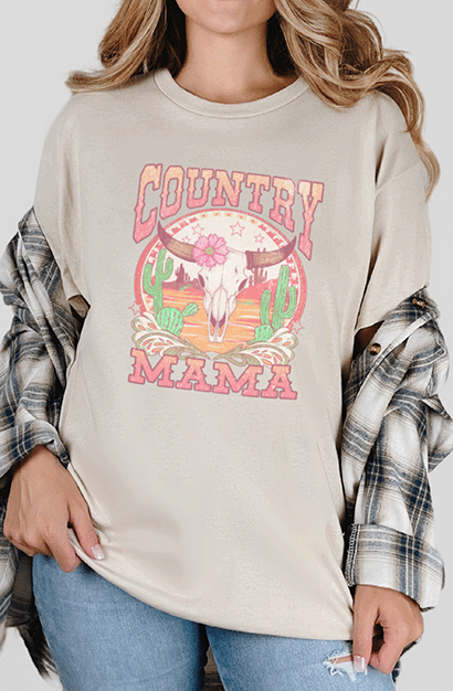 T-Shirt Sand / S Country Mama 2 Tee