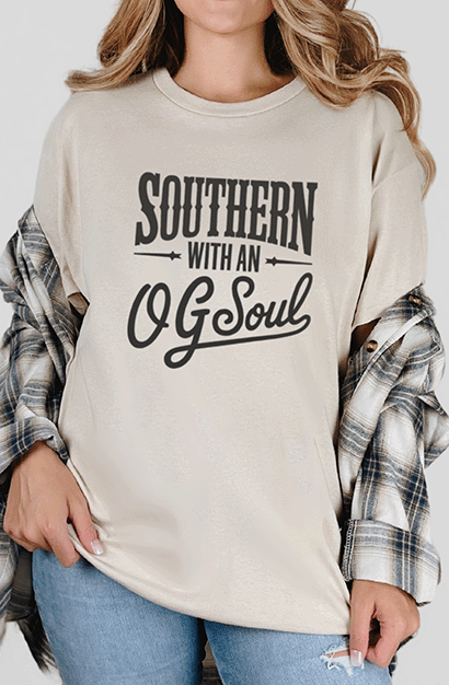 T-Shirt Sand / S Southern with an OG Soul Tee