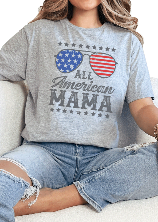 T-Shirt Sport Grey / S All American Mama Tee