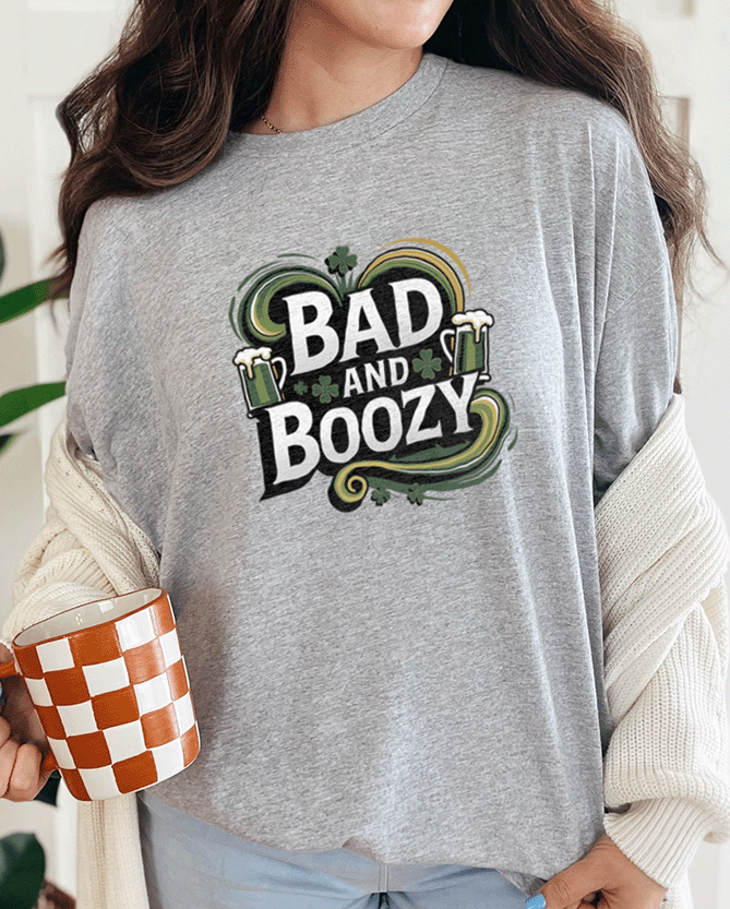 T-Shirt Sport Grey / S Bad and Boozy Tee