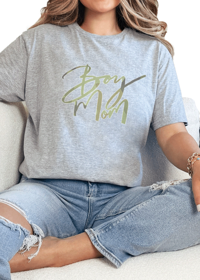 T-Shirt Sport Grey / S Camo Boy Mom 1 Tee
