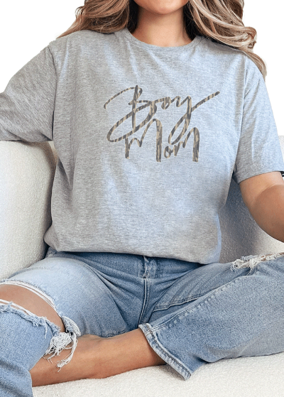 T-Shirt Sport Grey / S Camo Boy Mom 2 Tee
