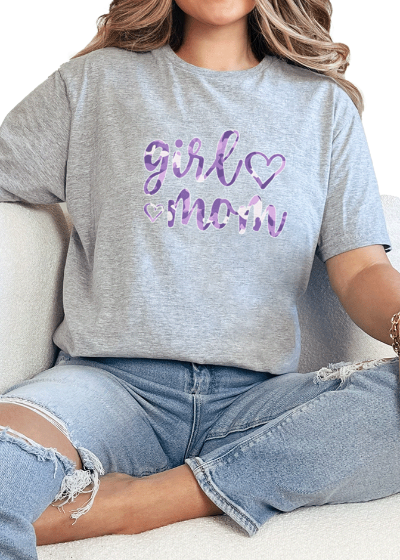 T-Shirt Sport Grey / S Camo Girl Mom Tee