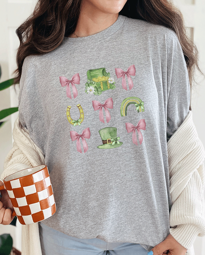 T-Shirt Sport Grey / S Coquette Pattern Tee