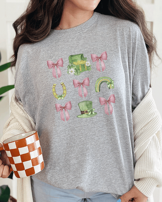 T-Shirt Sport Grey / S Coquette Pattern Tee