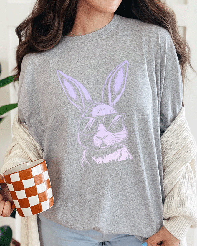 T-Shirt Sport Grey / S Easter Bunny With Sunglasses Tee