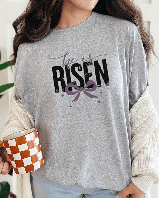 T-Shirt Sport Grey / S He is Risen Coquette Tee