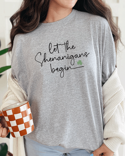 T-Shirt Sport Grey / S Let the Shenanigans Begin 2 Tee