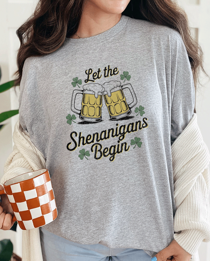 T-Shirt Sport Grey / S Let The Shenanigans Begin Tee