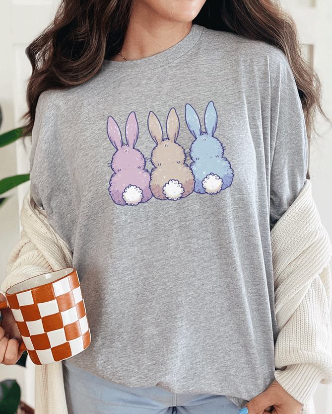 T-Shirt Sport Grey / S Three Bunnies Tee