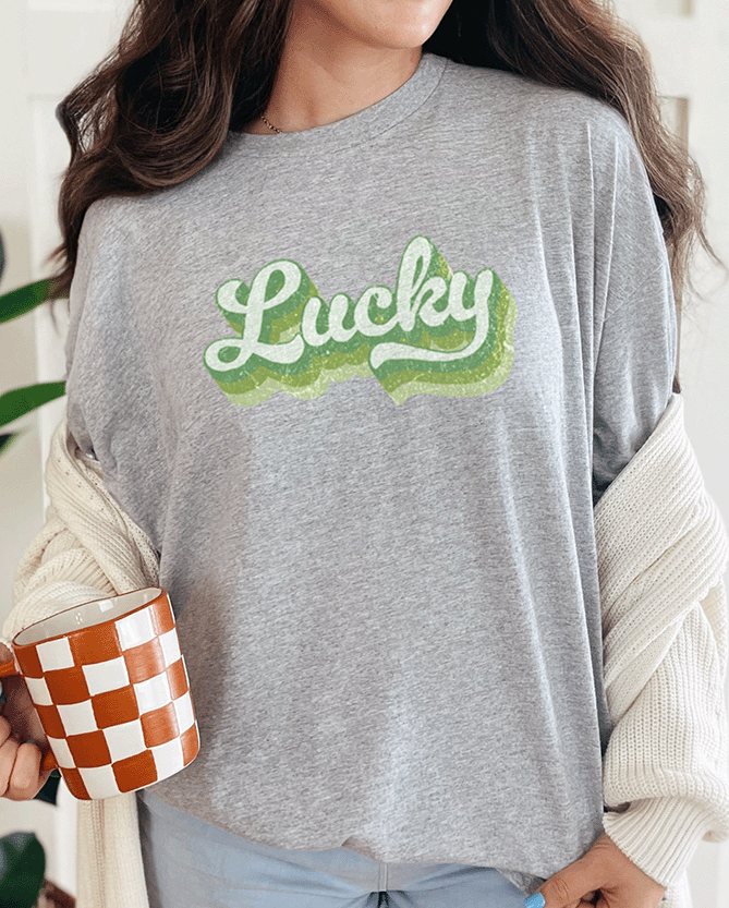 T-Shirt Sport Grey / S Vintage Lucky Tee