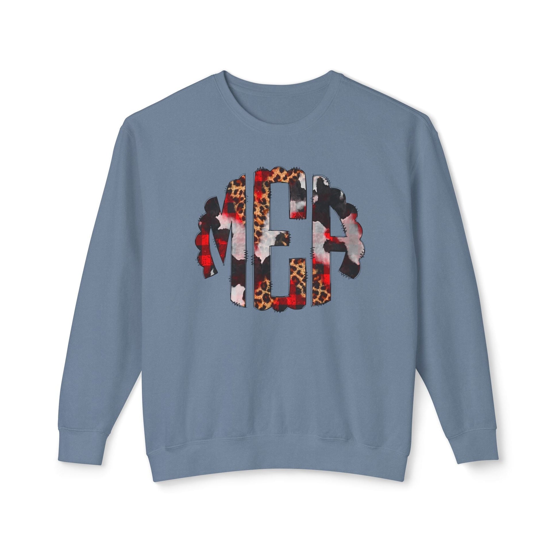 Sweatshirt Blue Jean / S Christmas Initials Comfort Colors® Sweatshirt