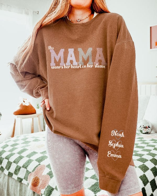 Sweatshirt Espresso / S Mama's Heart Comfort Colors® Sweatshirt