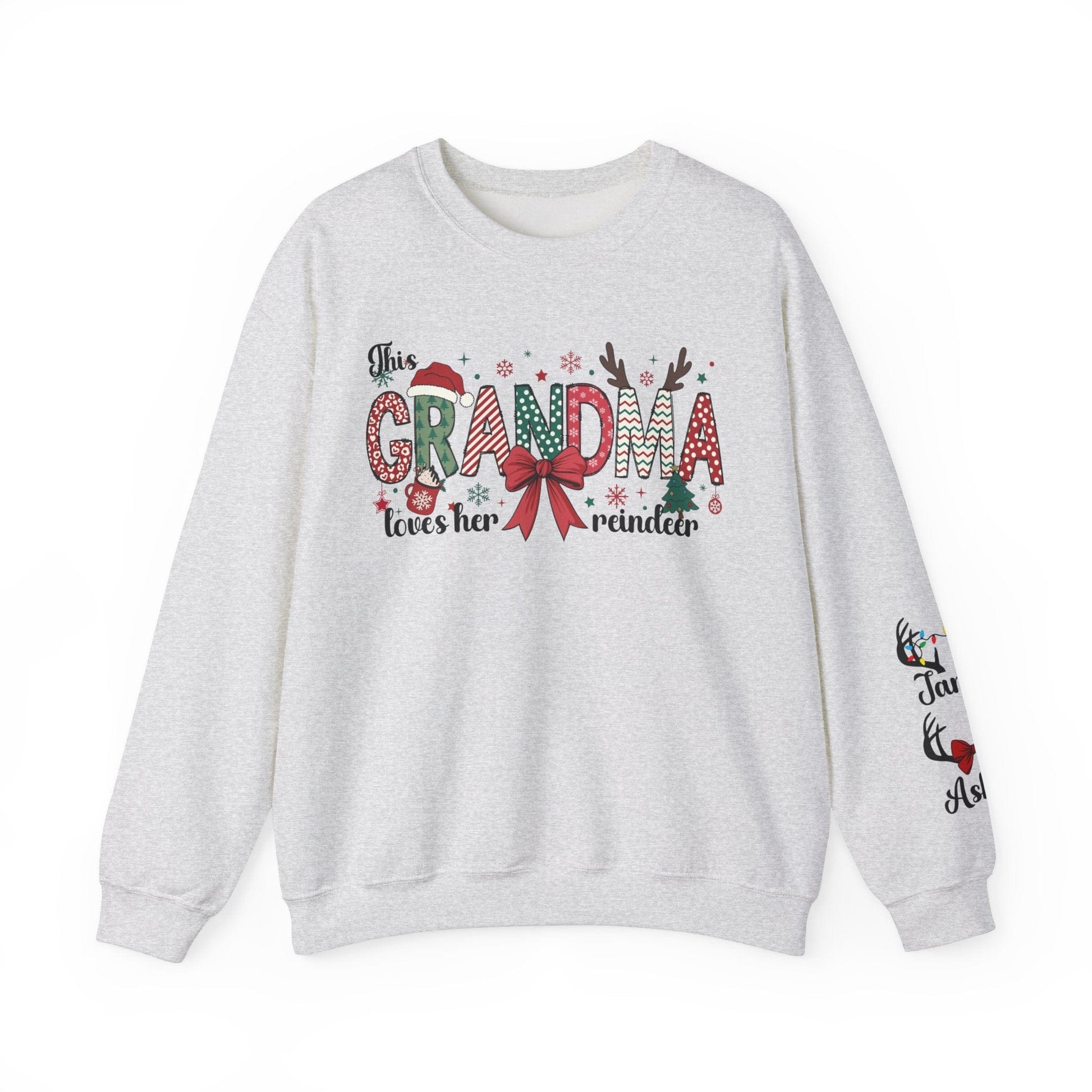 Sweatshirt S / Ash Grandma's Reindeer Custom Order