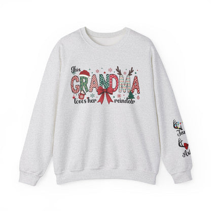 Sweatshirt S / Ash Grandma's Reindeer Custom Order