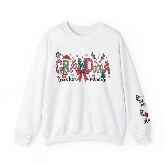 Sweatshirt S / White Grandma's Reindeer Custom Order