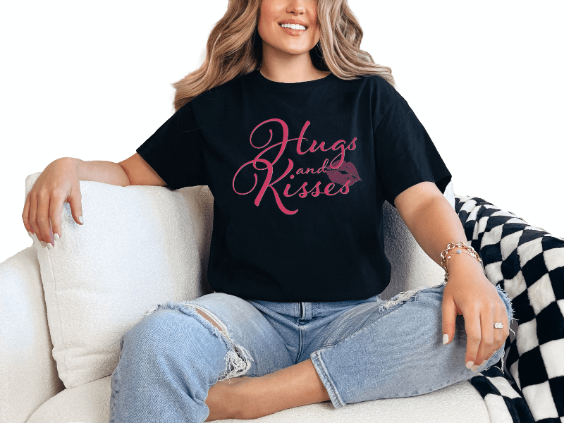 T-Shirt Black / S Hugs and Kisses Tee