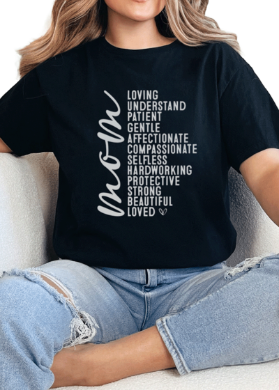 T-Shirt Black / S Loved Mom Tee