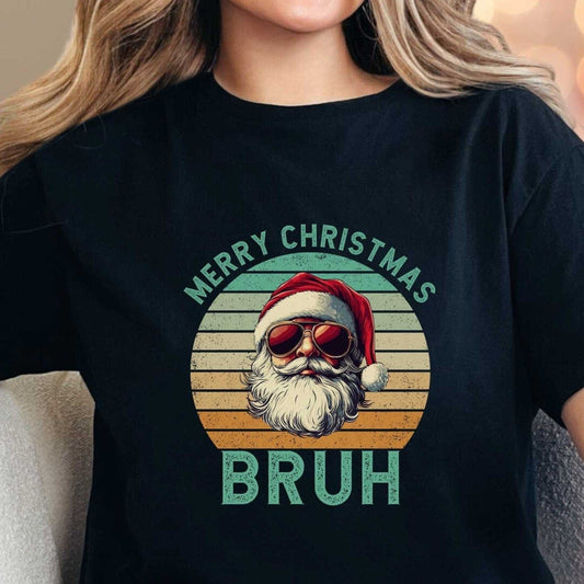 T-Shirt Black / S Merry Christmas Bruh Tee