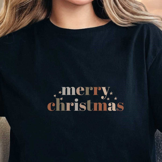 T-Shirt Black / S Neutral Merry Christmas Tee