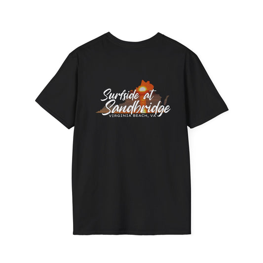 T-Shirt Black / S Surfside at Sandbridge VA Outline Tee