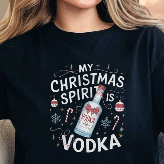 T-Shirt Black / S Vodka Christmas Spirit Tee