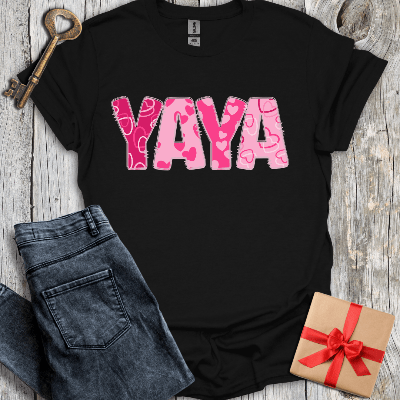 T-Shirt Black / S Yaya Hearts Tee