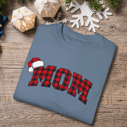 T-Shirt Blue Jean / S Plaid Mom and Dad Comfort Colors® Tees
